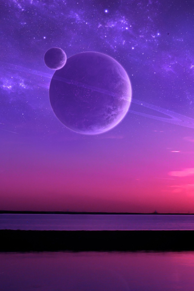 Планета Сатурн в небе