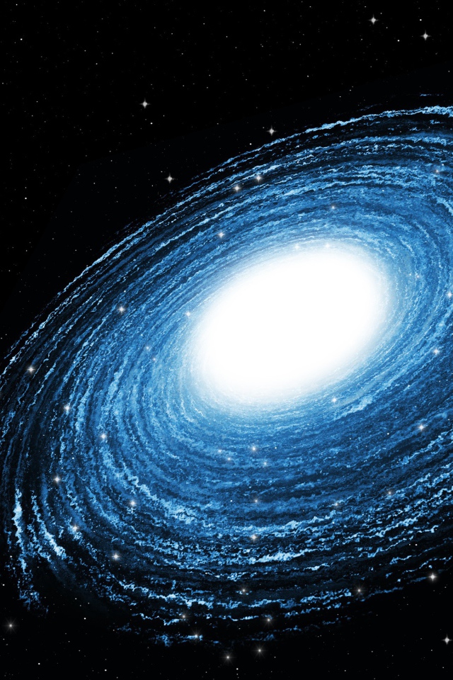 Быстрое вращение голубой галактики