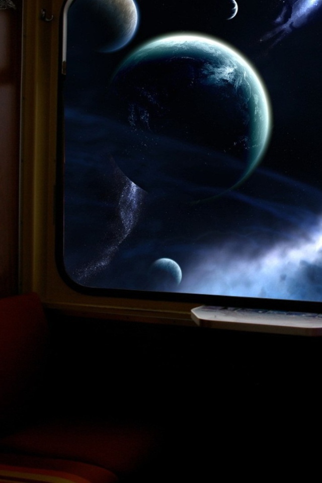 Вид из окна космолета