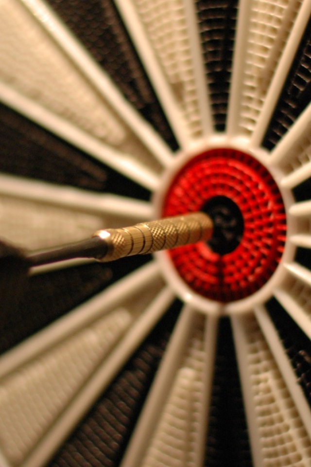 Дротик попал точно в цель