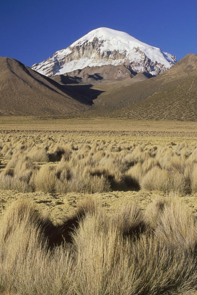 Суровый пустынный пейзаж в Боливии