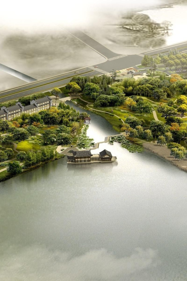 Кусочки суши среди воды