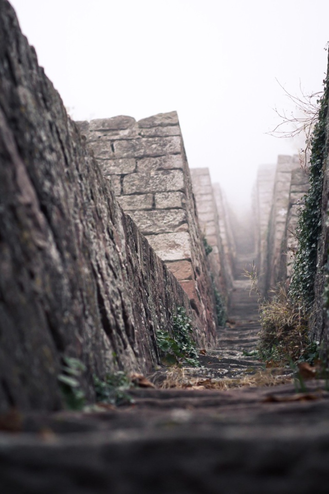 Дорога среди каменных пирамид