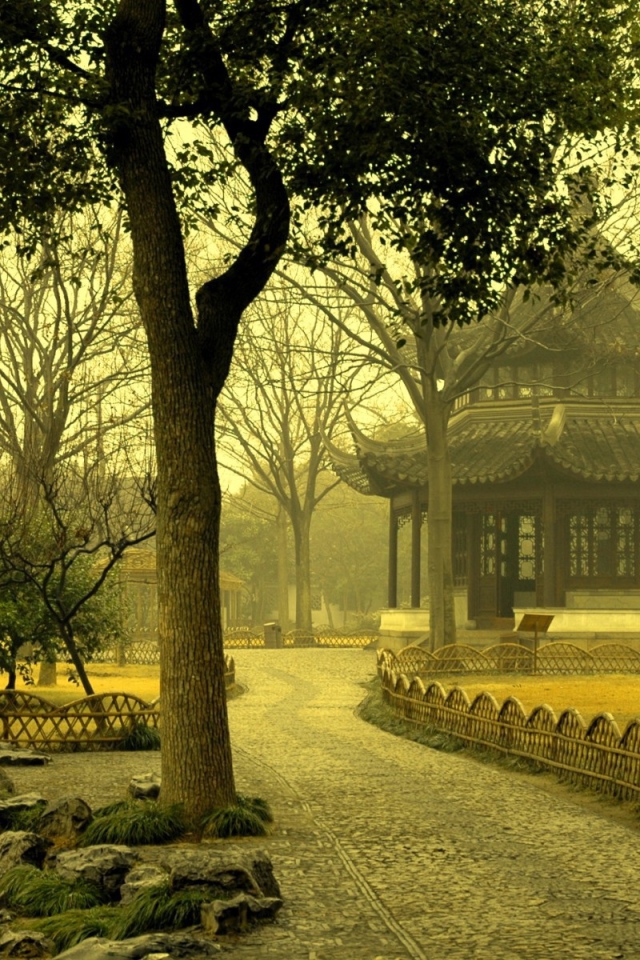 Chinese gazebo in the park