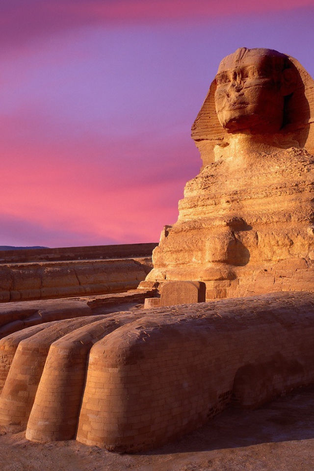 Sphinx in the desert in Egypt