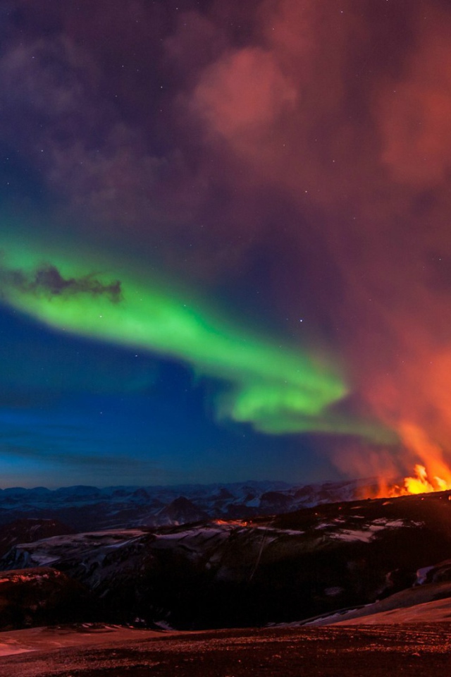 Извержение вулкана в Исландии