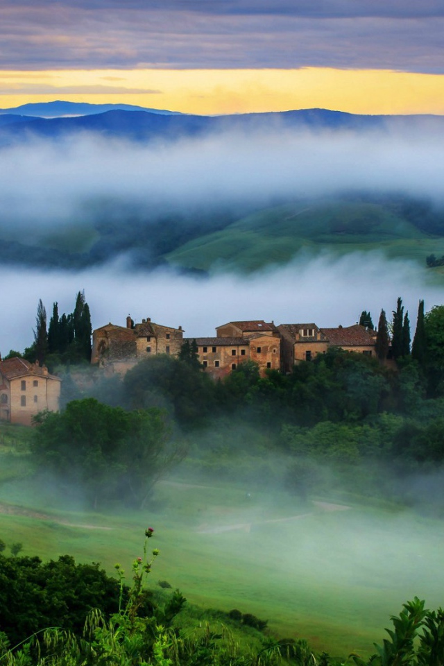 Fog in Tuscany, Italy