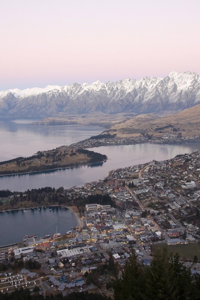 The town on the coast of New Zealand