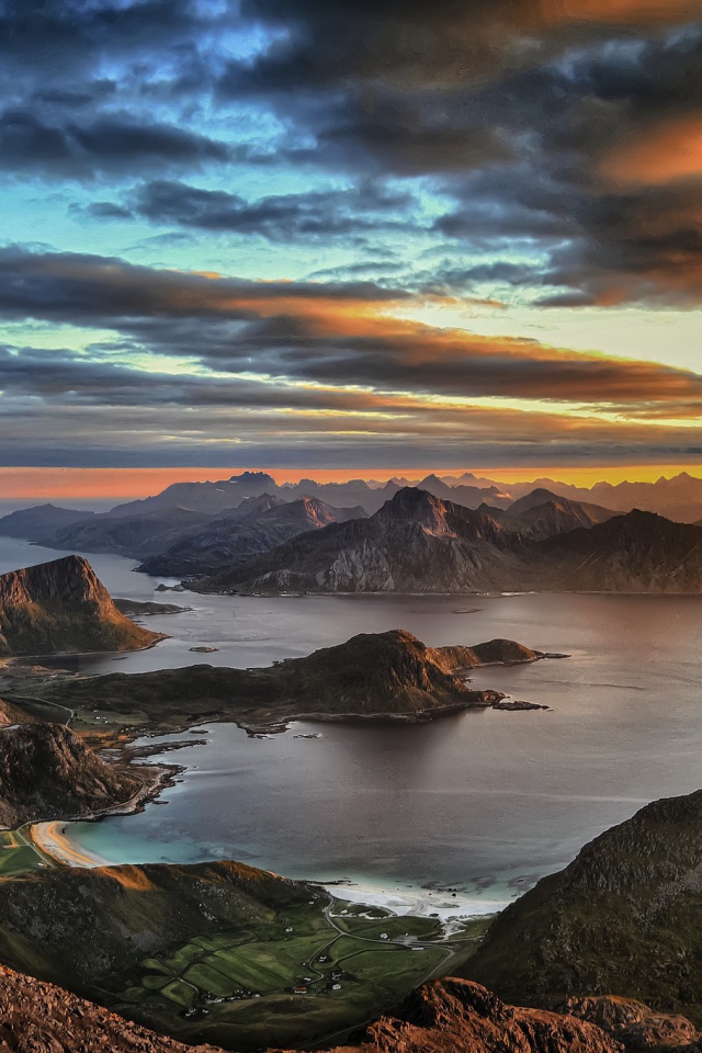Прекрасный вид на Лофотенские острова, Норвегия