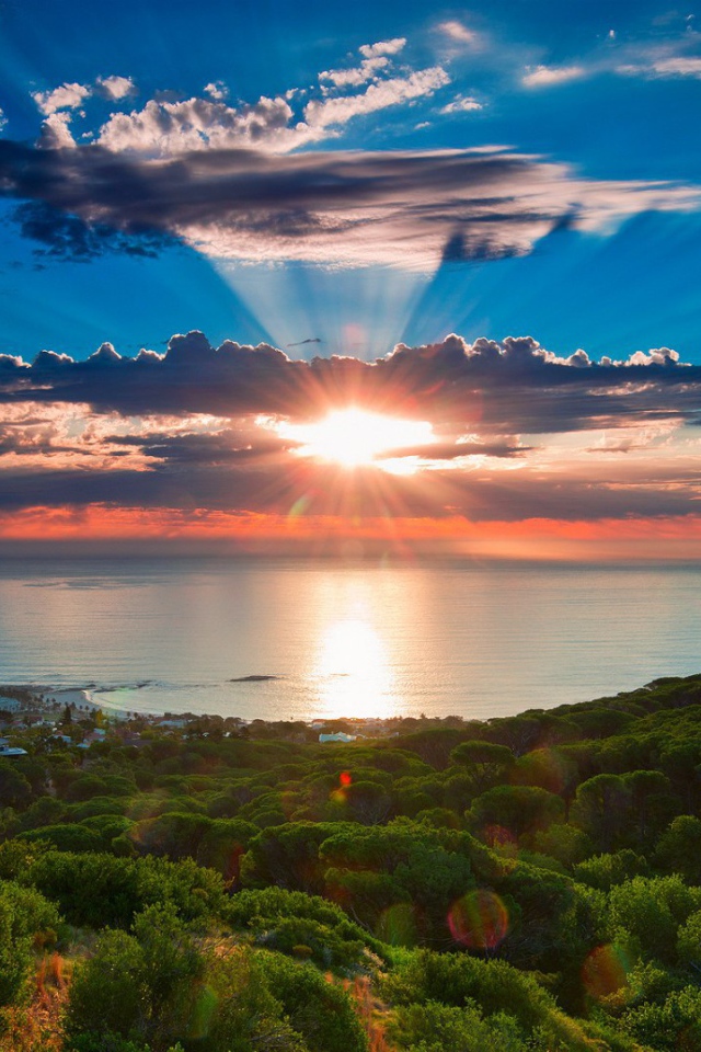 Красивый закат в ЮАР