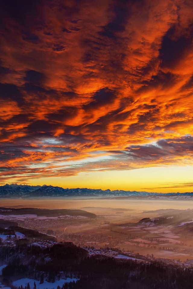 Горный пейзаж в Швейцарии