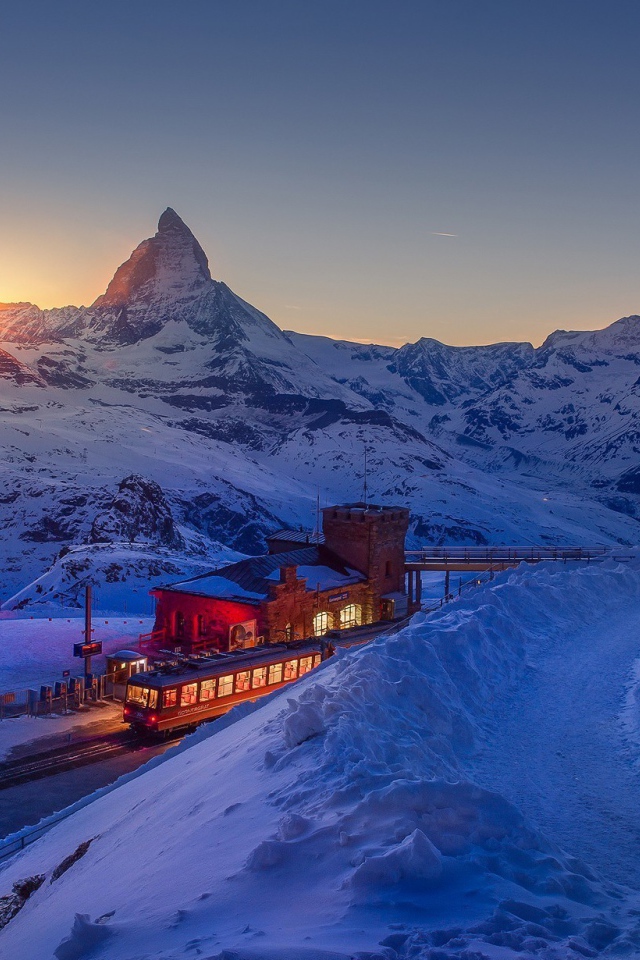 Железнодорожная станция в Швейцарии