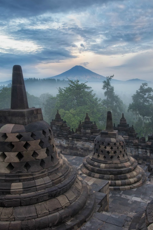 Indonesia, the island of Java, Borobudur Temple