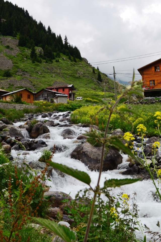 Деревня у горной реки, Турция