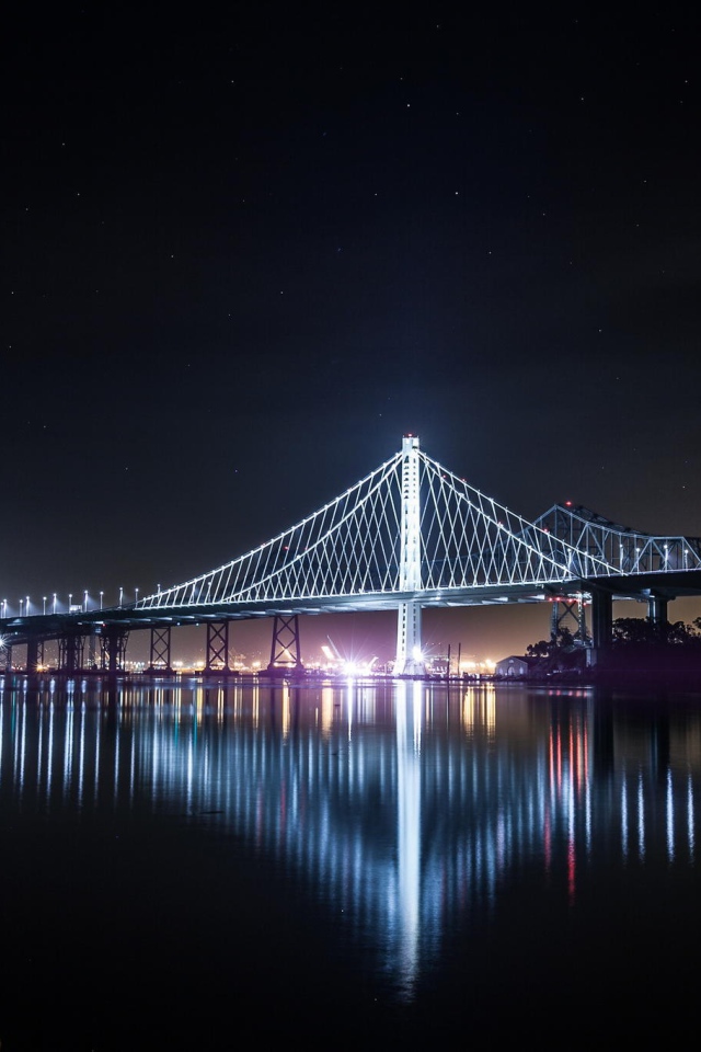 Ночной мост в Сан-Франциско, Калифорния