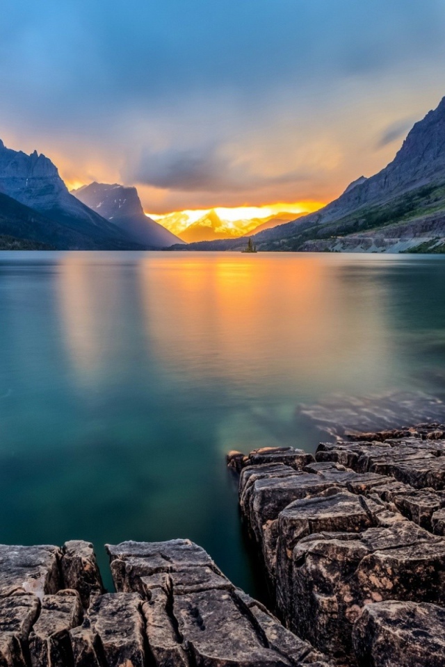 Озеро Святой Марии в Монтане, США