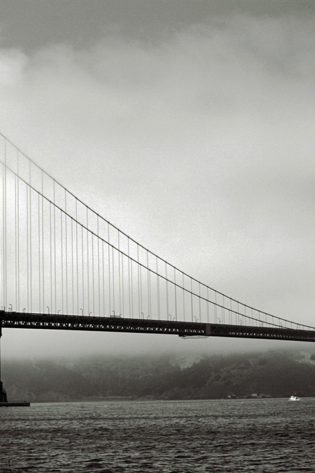 Знаменитый мост Золотые ворота, старое фото