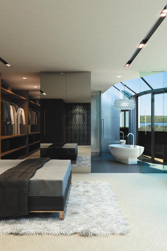 Квартира со стеклянными дверями