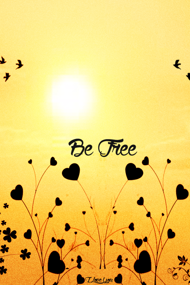 Будь свободен, желтый фон