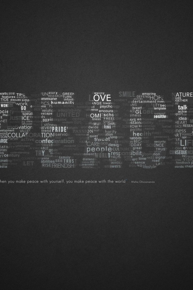 Надпись МИР из других слов