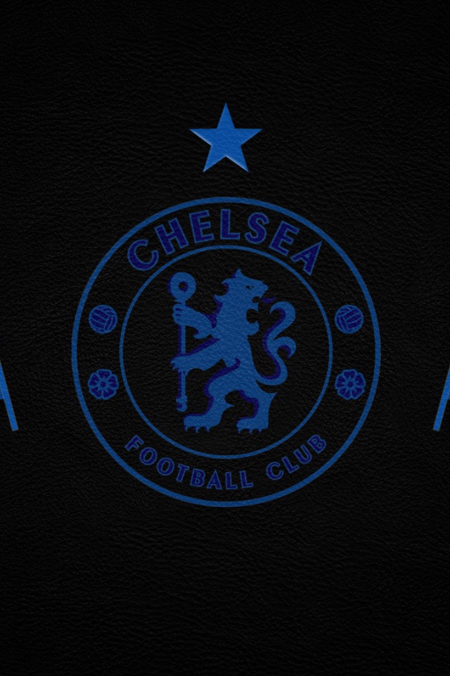 Футбольный клуб Челси, логотип  голубой на сером