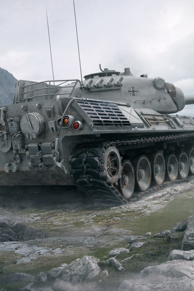 German Leopard 1 in the river, the game World of Tanks