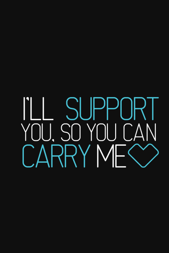 Я поддержу тебя, голубые буквы