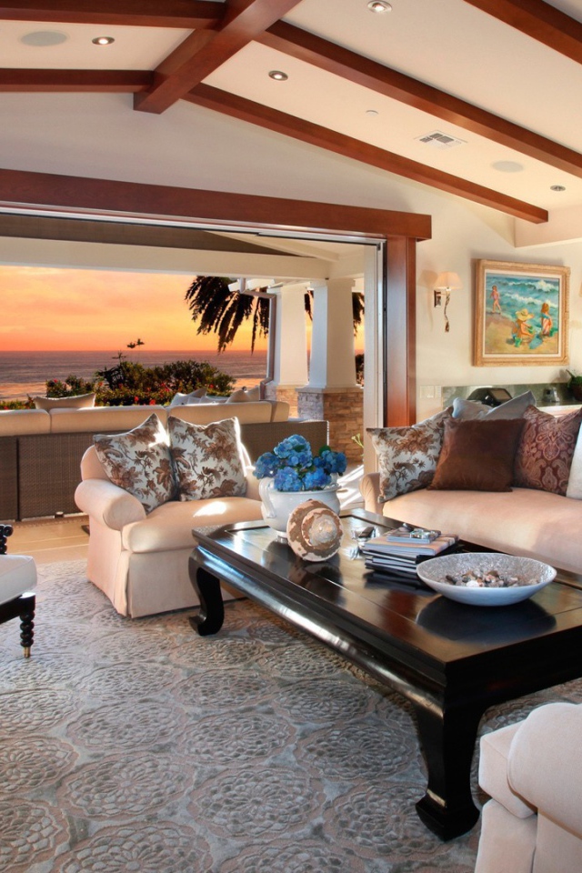 Гостиная в доме на тропическом острове