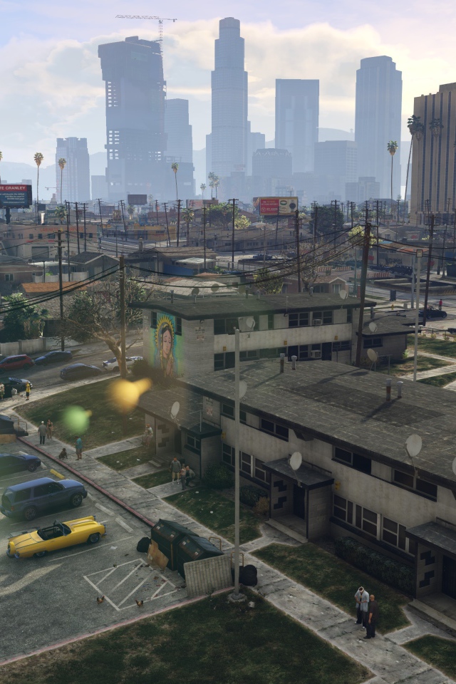 Parking in the suburbs, the game Grand Theft Auto V
