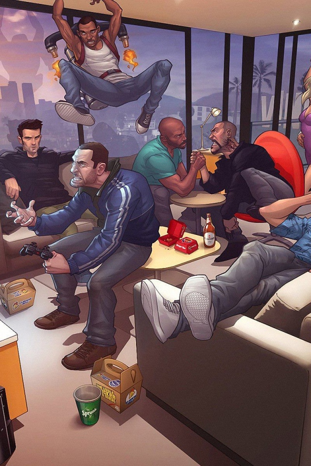 Вечеринка героев игры Grand Theft Auto V