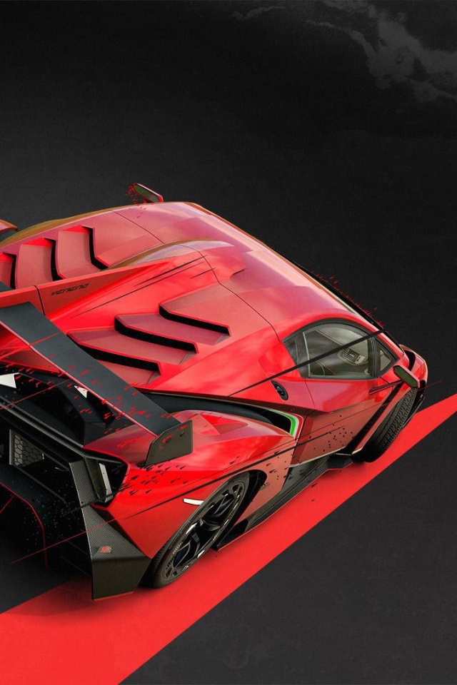 Красный спортивный Ламборгини в игре Driveclub