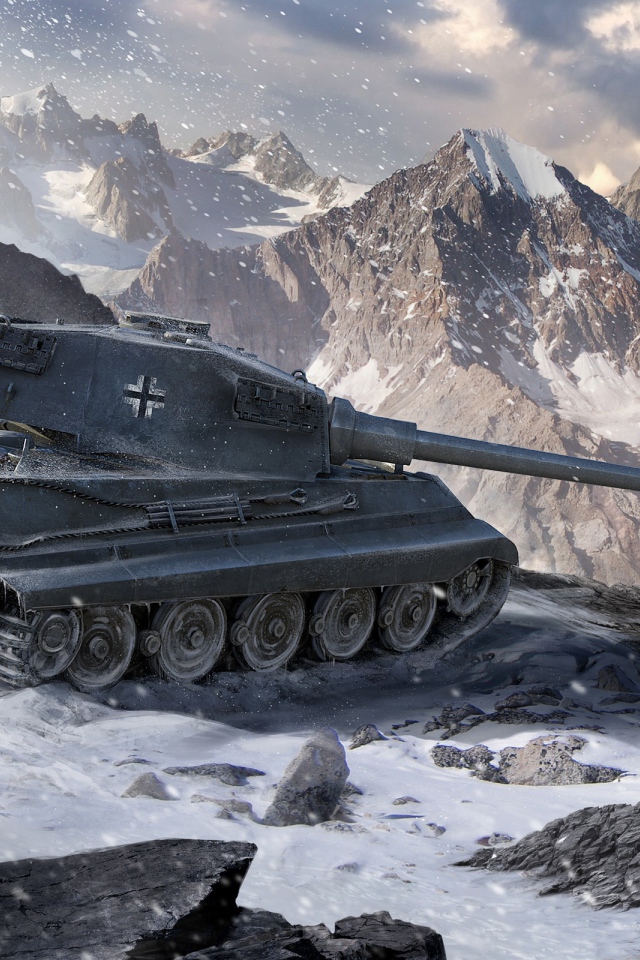 Танк застрял в горах в игре World of Tanks