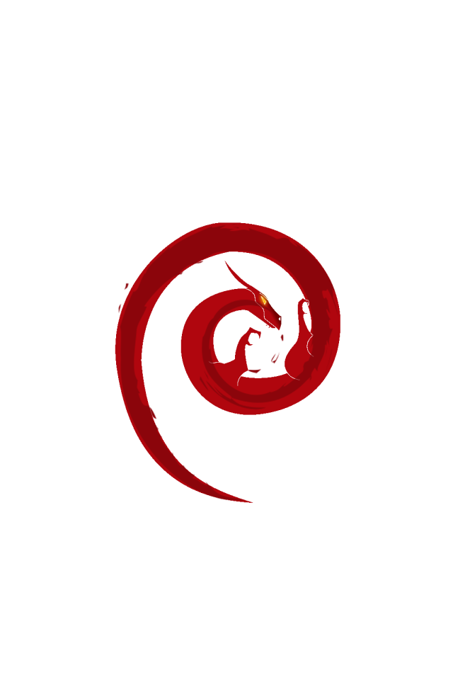 Linux Debian белый фон