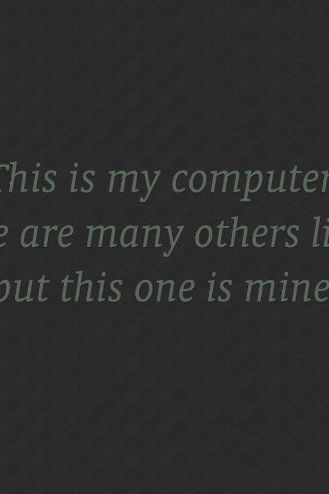 Мой компьютер не для всех