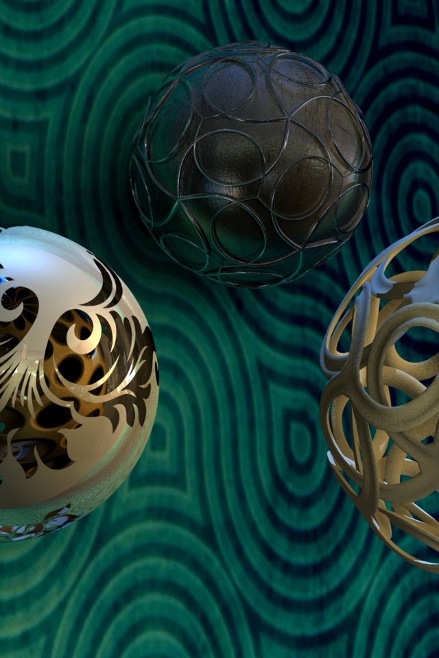 Абстрактные шары 3д графика