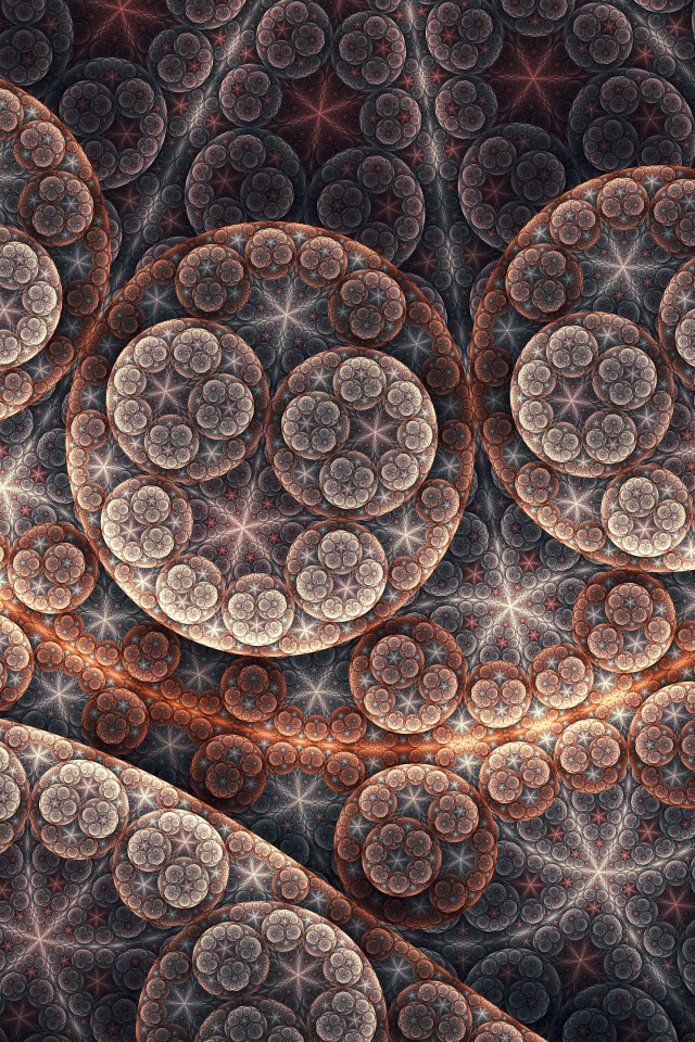Abstract circles, fractal pattern