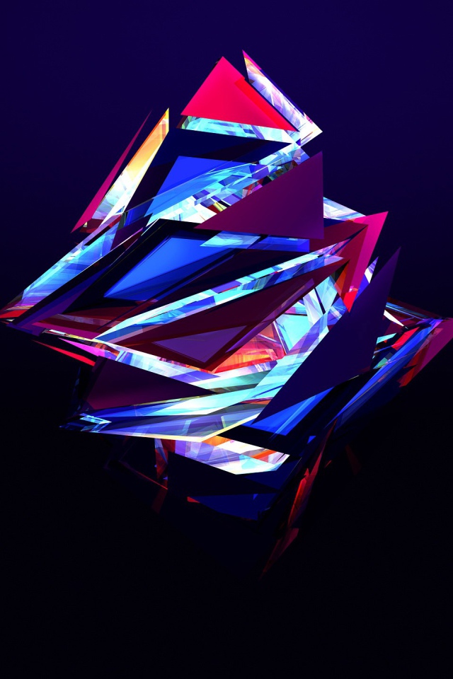 Абстрактные разноцветные треугольники 