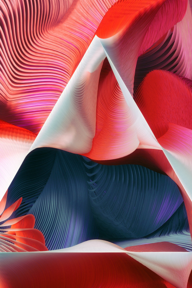 Абстрактный многоцветный треугольник 