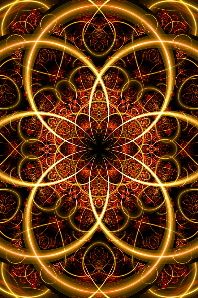 Абстрактный красно желтый рисунок 