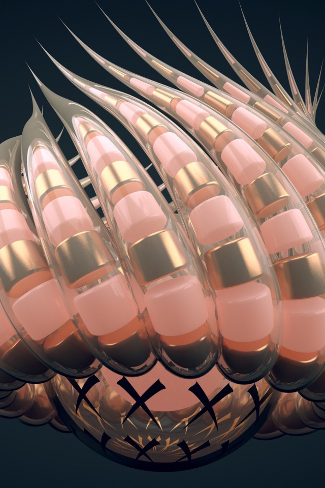 Абстрактные щупальца на сером фоне