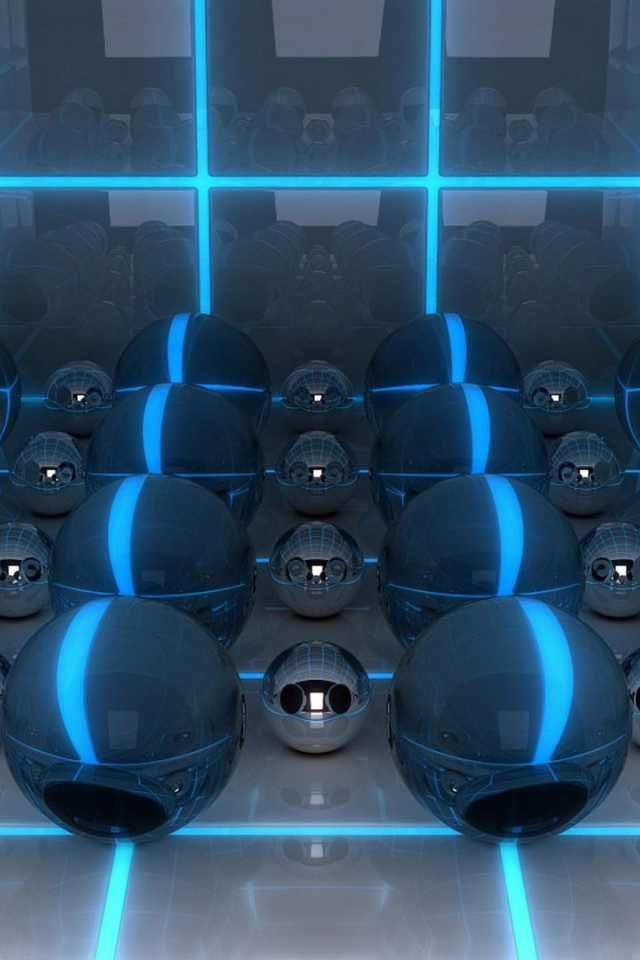 Шары разного размера 3D графика 