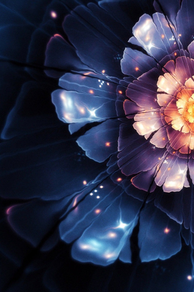 Красивый абстрактный цветок 3 д графика 