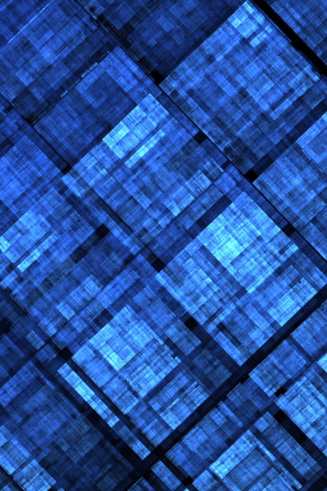 Синий рисунок с треугольниками фракталь