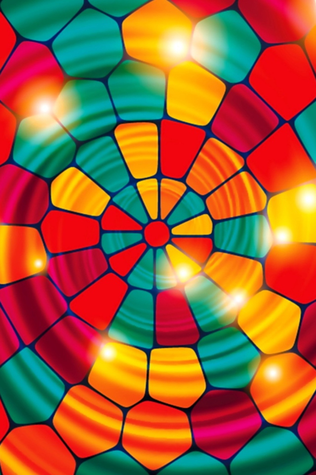 Красочные разноцветные круги из фигур 3 д графика 