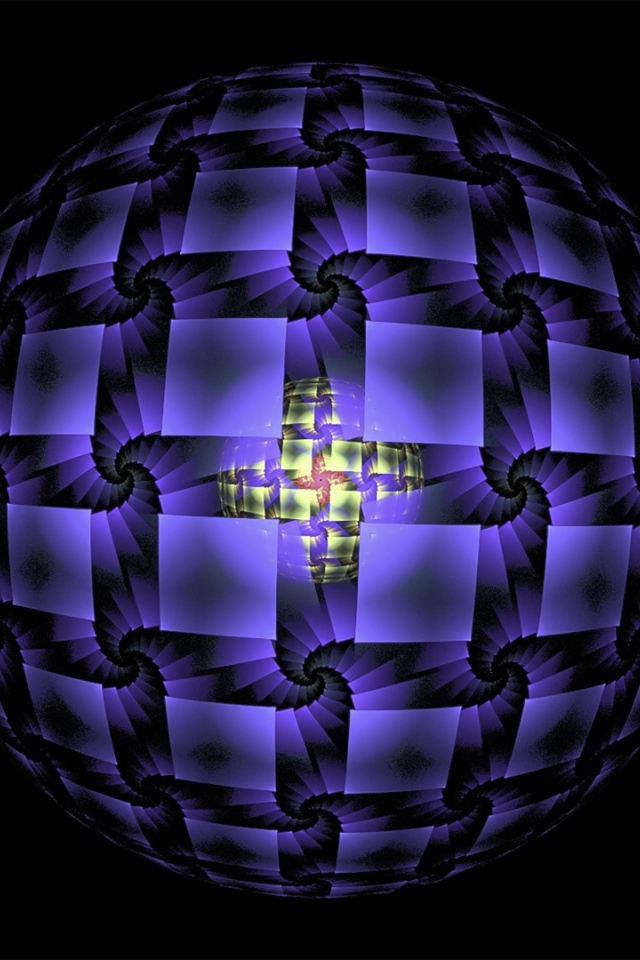 Большой сиреневый шар 3д графика 