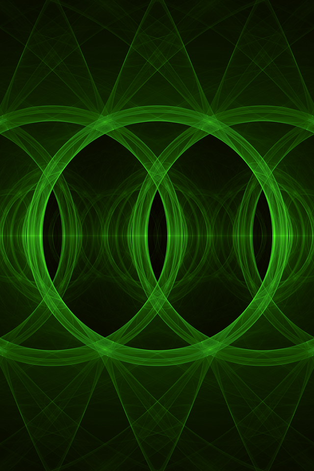 Зеленые абстрактные кольца 