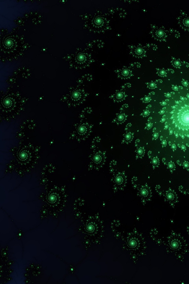 Зеленая спираль абстракция 