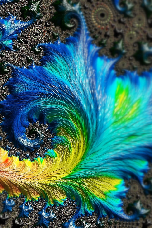 Разноцветный красочный абстрактный рисунок 