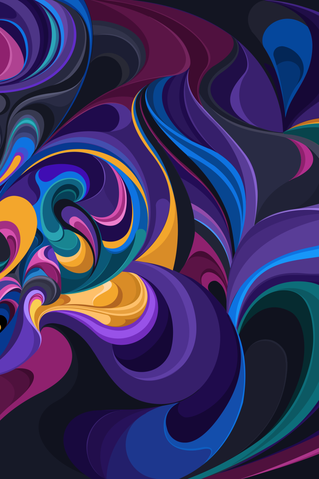 Разноцветный узорный абстрактный рисунок