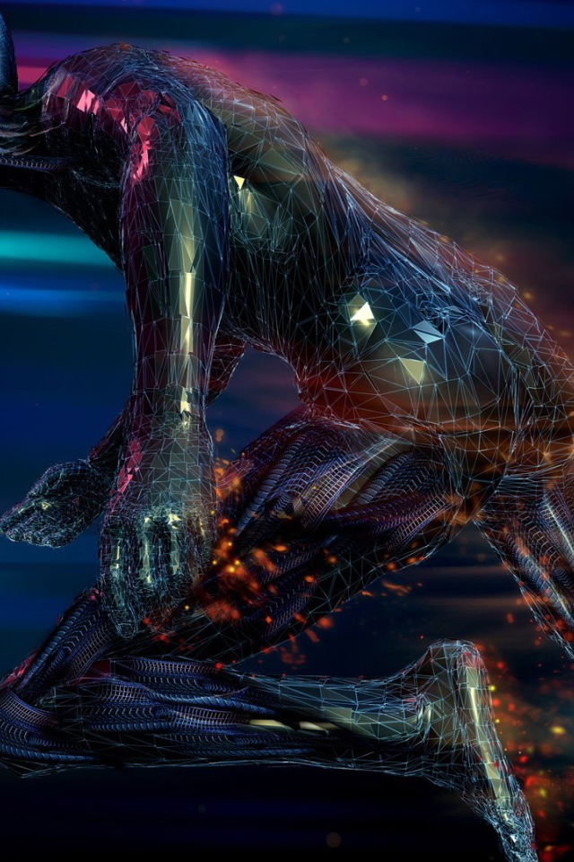 Бегущий человек 3D графика 